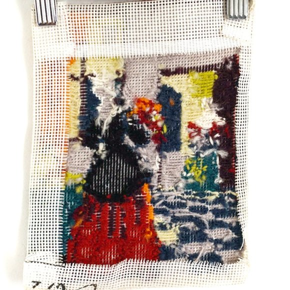 Vintage Needlepoint Victorian Scene / Embroidery - Picture 3 of 3